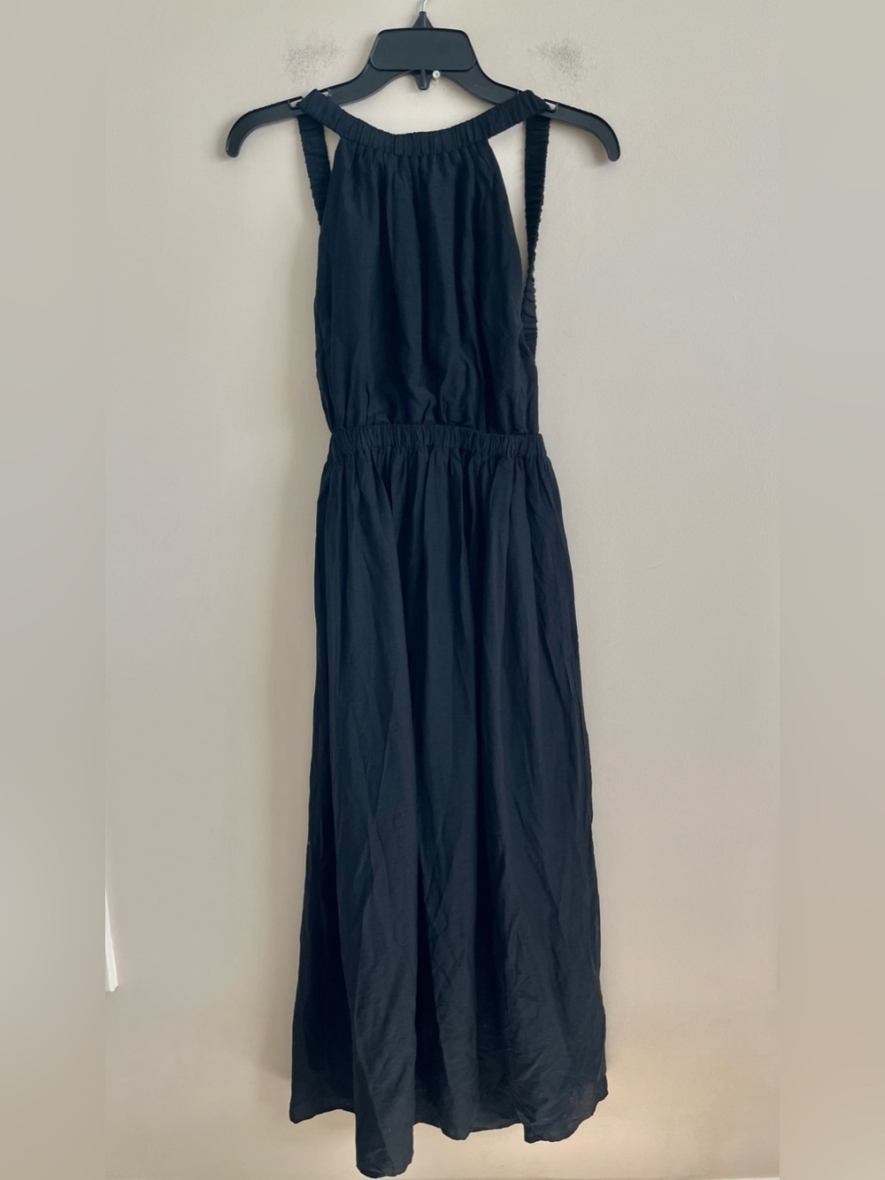NWT-Banana Republic Factory Black Midi Dress, Medium Petite